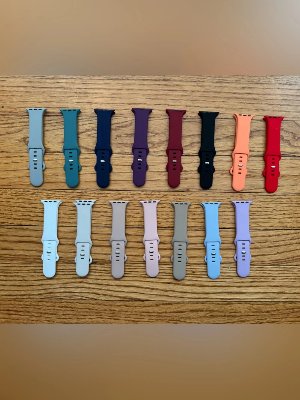 15 Silicone Apple Watch Bands - Fits 38-42 mm Multi-Color Pack